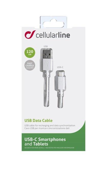 Кабел данни USB-А към USB-C 120 см. бял | JAR Computers Кабел данни USB-А към USB-C 120 см. бял