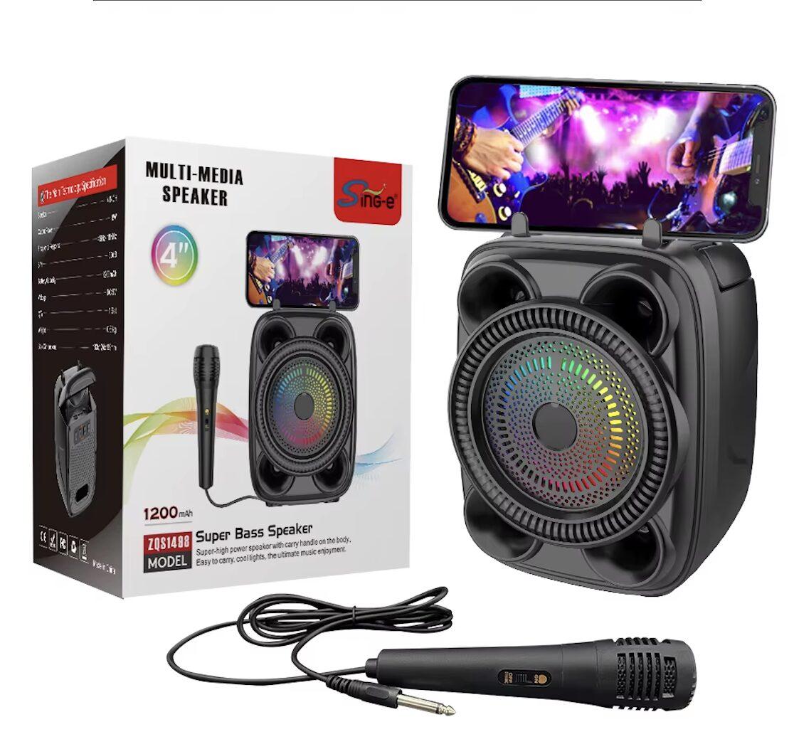 Караоке Bluetooth колона модел ZQS1498 с микрофон | JAR Computers Караоке Bluetooth колона модел ZQS1498 с микрофон