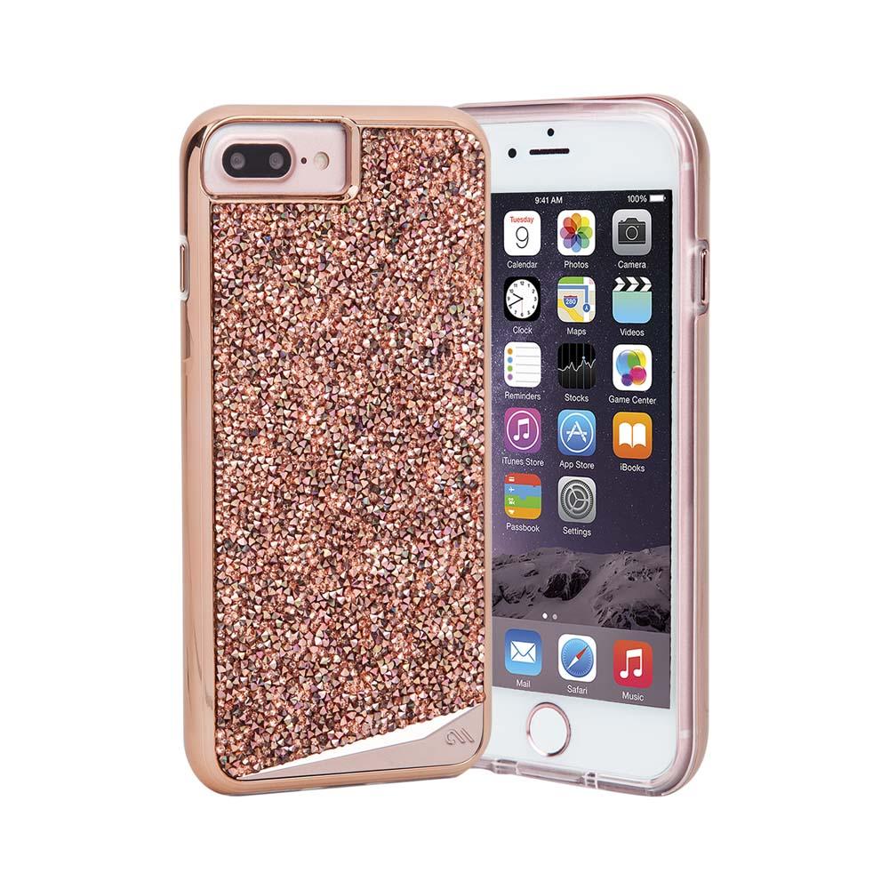 Кейс с висока защита и кристали за iPhone 8 Plus, iPhone 7 Plus, iPhone 6S Plus, iPhone 6 Plus - CaseMate Brilliance Case (розово злато) | JAR Computers Кейс с висока защита и кристали за iPhone 8 Plus, iPhone 7 Plus, iPhone 6S Plus, iPhone 6 Plus - CaseMate Brilliance Case (розово злато)
