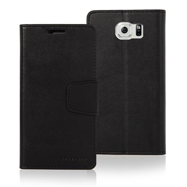Кожен калъф, тип портфейл и поставка за Samsung Galaxy S6 Edge - Mercury Goospery Sonata Diary Case (черен) | JAR Computers Кожен калъф, тип портфейл и поставка за Samsung Galaxy S6 Edge - Mercury Goospery Sonata Diary Case (черен)