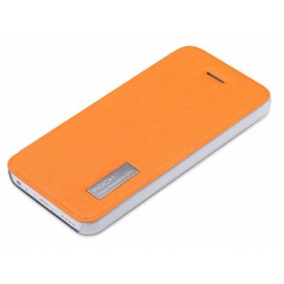 Кожен калъф, тип портфейл за iPhone 5S, iPhone 5, iPhone SE - Rock Elegant Flip Case (оранжев) | JAR Computers Кожен калъф, тип портфейл за iPhone 5S, iPhone 5, iPhone SE - Rock Elegant Flip Case (оранжев)