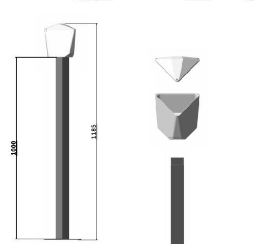 Комплект пилон и PVC глава за монтаж на до 3 камери, височина: 1000mm, 3F180 SET 1MT | JAR Computers Комплект пилон и PVC глава за монтаж на до 3 камери, височина: 1000mm, 3F180 SET 1MT