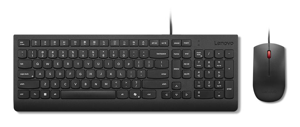Lenovo 4X31R64414 клавиатура Включена мишка Универсален USB Немски Черен