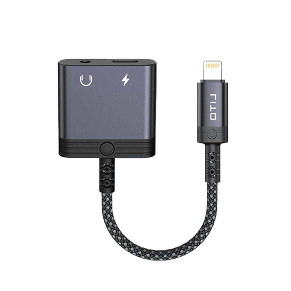 Lightning адаптер към 3.5 мм аудио изход и Lightning изход - Lito Audio Adapter Lightning to Jack 3.5 mm (15 см) (черен) | JAR Computers Lightning адаптер към 3.5 мм аудио изход и Lightning изход - Lito Audio Adapter Lightning to Jack 3.5 mm (15 см) (черен)