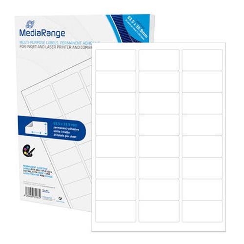 MEDIARANGE LABELS MULTI-PURPOSE 63.5Χ33.9 ΜΜ. WHITE (1.200 PACK) (MRINK150)