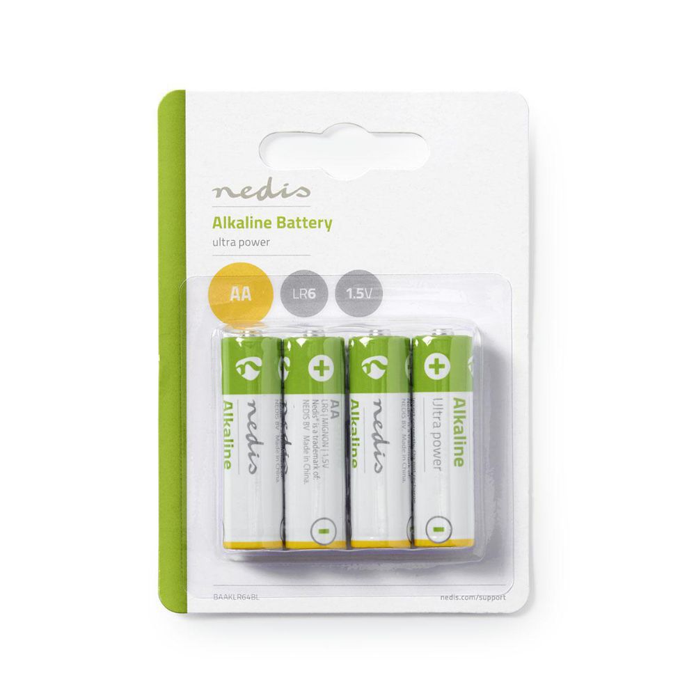 Nedis Alkaline Batteries AA 1.5V 4pcs (BAAKLR64BL) (NEDBAAKLR64BL)