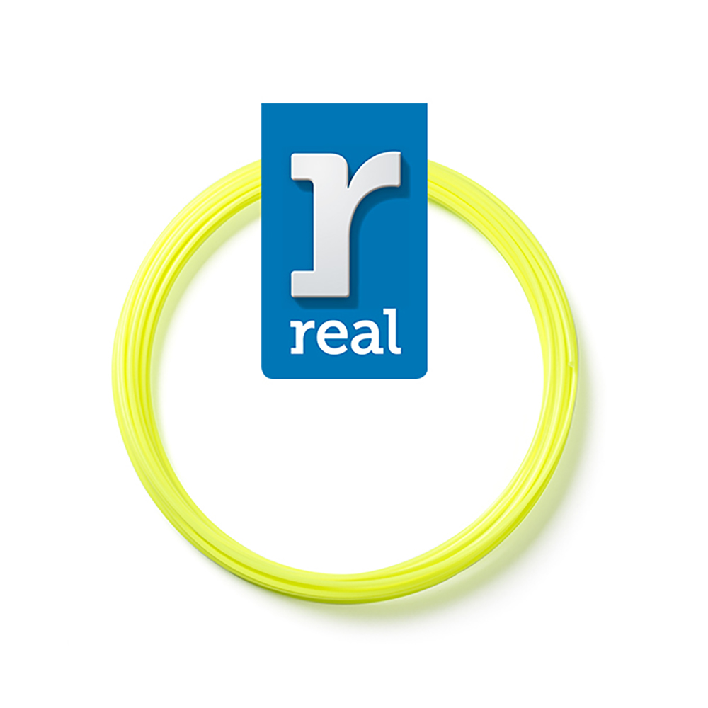 REAL PLA 3D pen filament Fluorescent Yellow ( 10 m / 1.75 mm ) (3DPFPLAFYELLOW10MM175) (REF3DPFPLAFYELLOW10MM175)