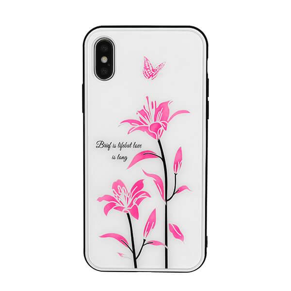 Силиконов (TPU) калъф със стъклен гръб за iPhone XS, iPhone X - Vennus Magic Case Design 1 (бял) | JAR Computers Силиконов (TPU) калъф със стъклен гръб за iPhone XS, iPhone X - Vennus Magic Case Design 1 (бял)