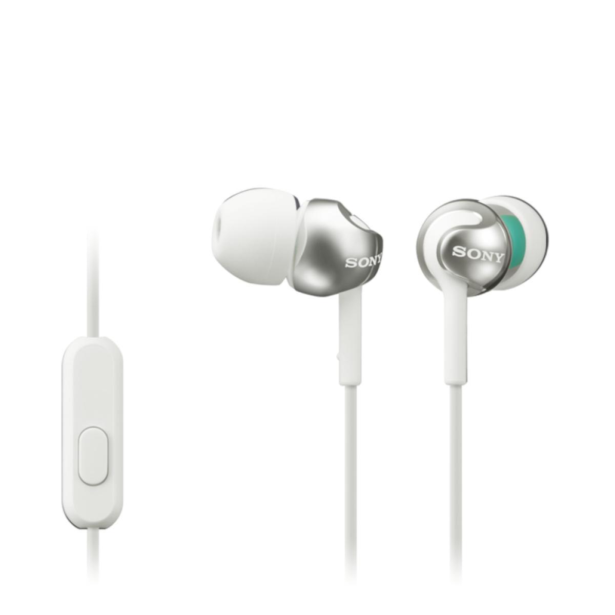 Sony MDR-EX110AP Headset Wired In-ear Calls/Music White | JAR Computers Sony MDR-EX110AP Headset Wired In-ear Calls/Music White
