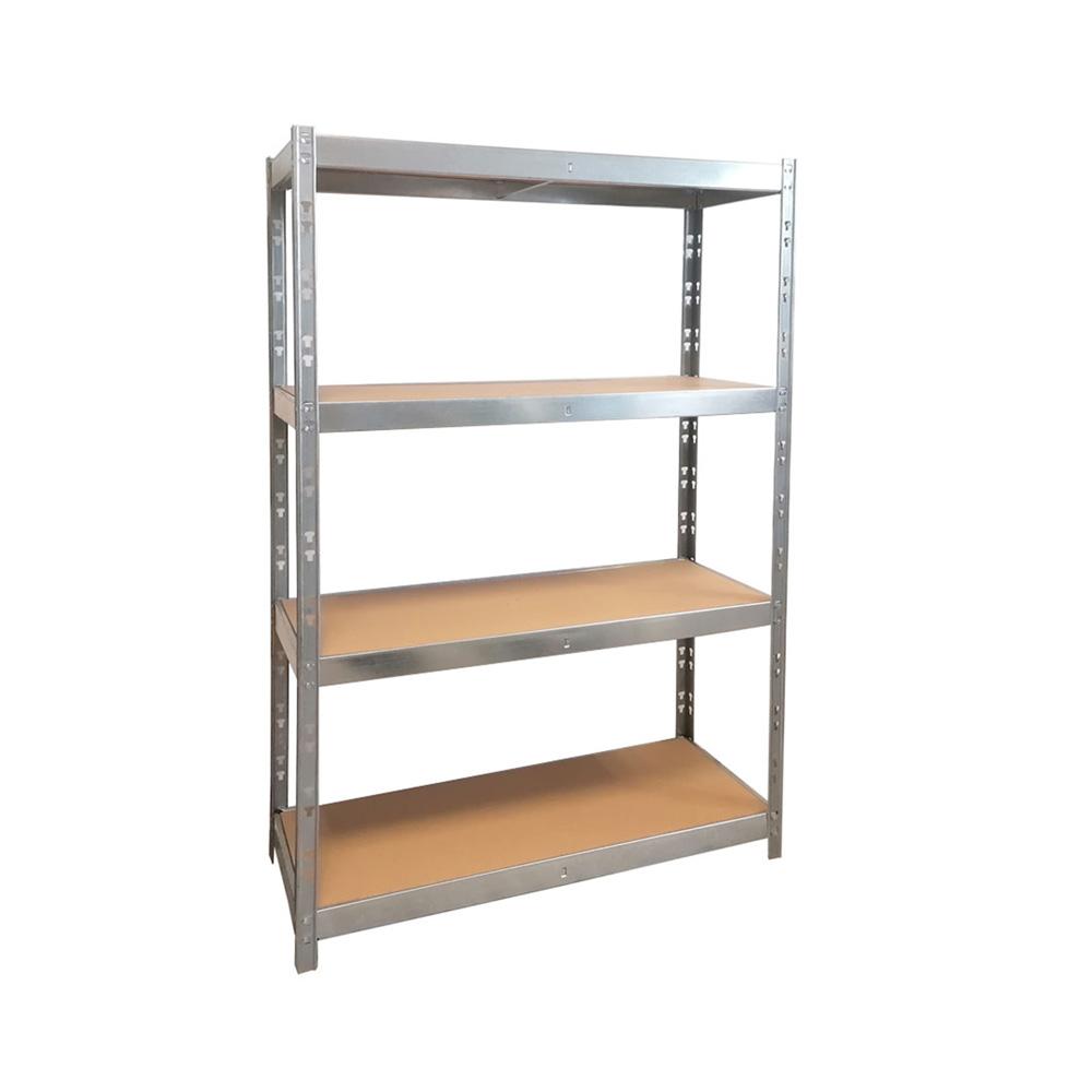 Стелаж RFG, метален, с 4 рафта, 1200 х 500 х 1920 mm, MDF, до 300 kg