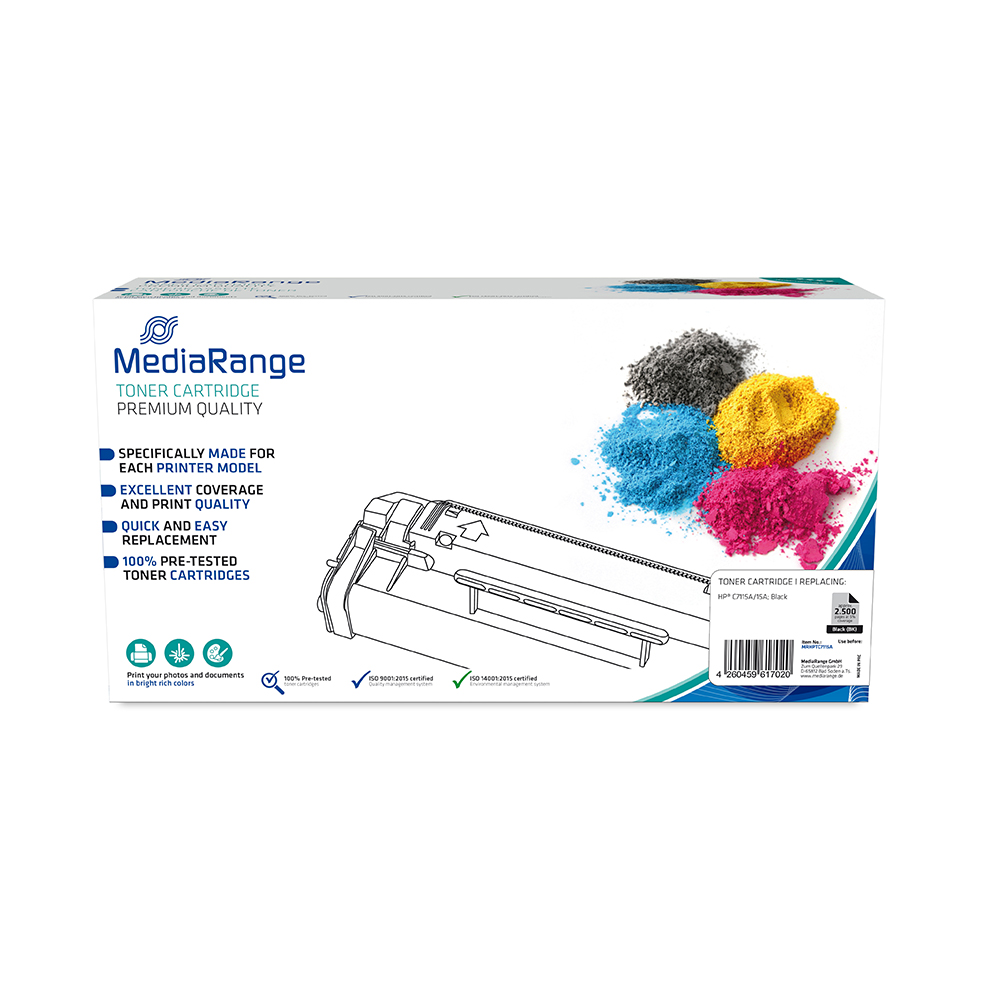 Toner MEDIARANGE Compatible for Printers HP (Black) (C7115A/15A) (MRHPTC7115A)
