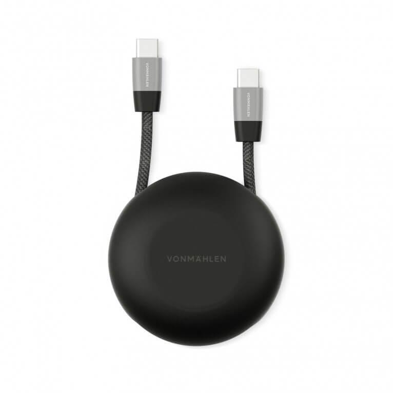 USB-C към USB-C 2.0 плетен кабел за устройства с USB-C порт (100 см) - Vonmahlen Premium Cable USB-C to USB-C (черен) | JAR Computers USB-C към USB-C 2.0 плетен кабел за устройства с USB-C порт (100 см) - Vonmahlen Premium Cable USB-C to USB-C (черен)