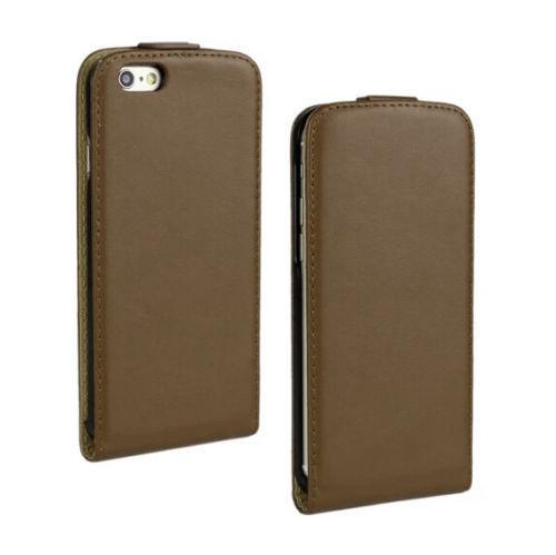 Вертикален кожен калъф с джоб за iPhone 6, iPhone 6S - Leather Pocket Flip Case (кафяв) | JAR Computers Вертикален кожен калъф с джоб за iPhone 6, iPhone 6S - Leather Pocket Flip Case (кафяв)