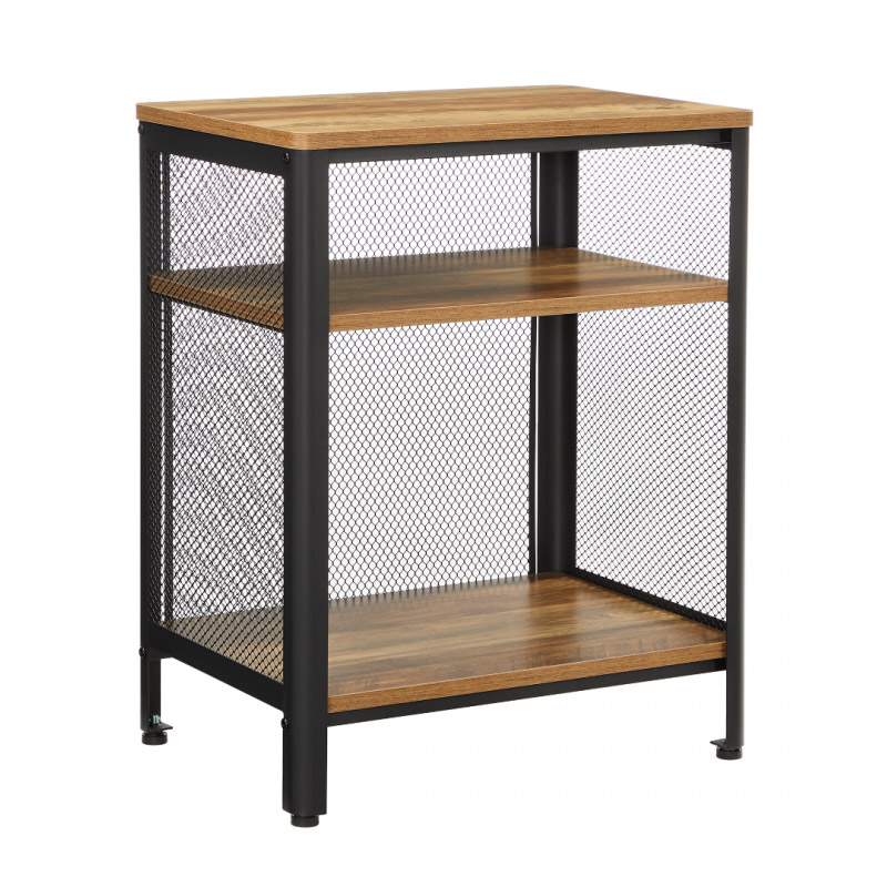 Auxiliary Metal Rectangular Table with 2 Wooden Shelves 49 x 35 x 63 cm Vasagle (LET600B20) (VASLET600B20) | JAR Computers Auxiliary Metal Rectangular Table with 2 Wooden Shelves 49 x 35 x 63 cm Vasagle (LET600B20) (VASLET600B20)