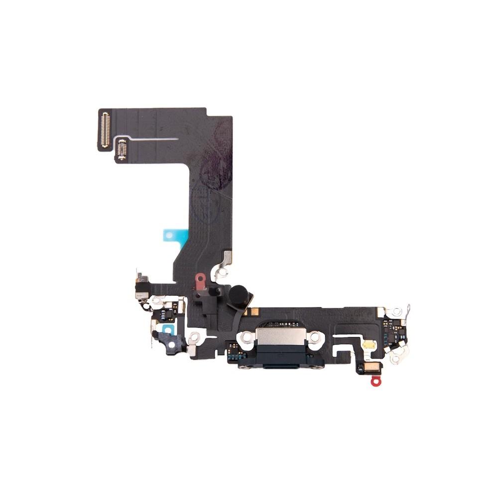 BK OEM iPhone 13 mini System Connector and Flex Cable - резервен лентов кабел с Lightning конектора и долните микрофони за iPhone 13 mini (черен)