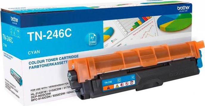 DCP-9022 CDW/HL-3142 CW/MFC-9142 CDN/9332 CDW CYAN TNR HC (BRO-TN-246C)