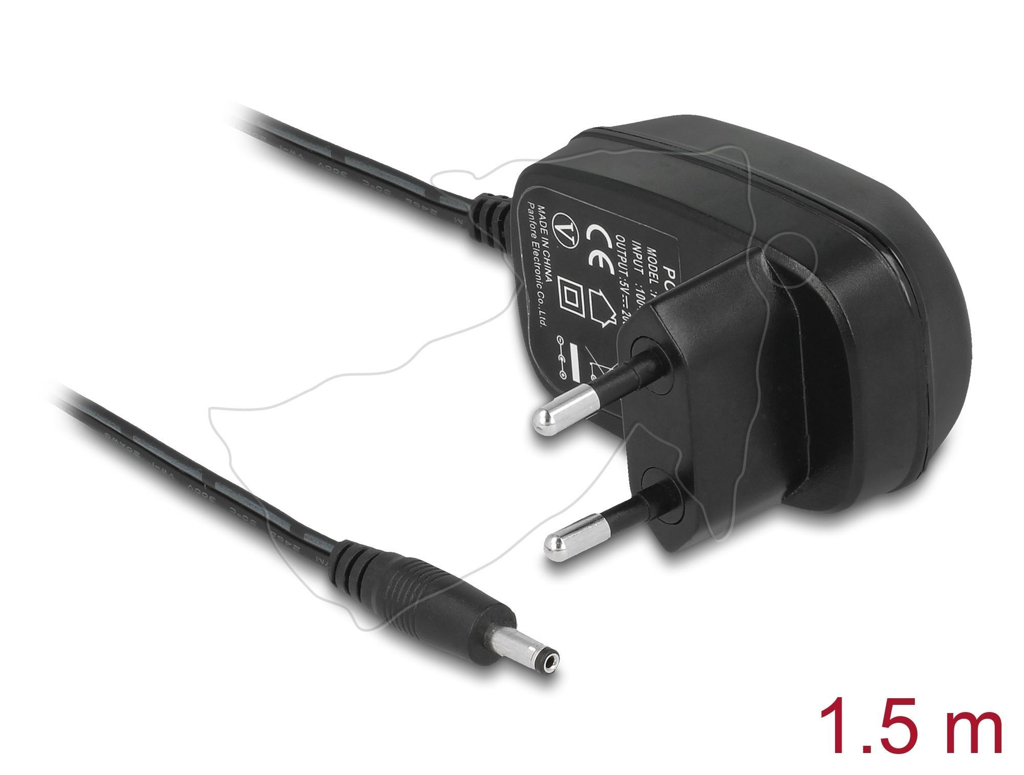 Delock Захранващ адаптер external DC 3,5 x 1,35 mm 5,0 V / 2,0 A / 10,0 W Navilock