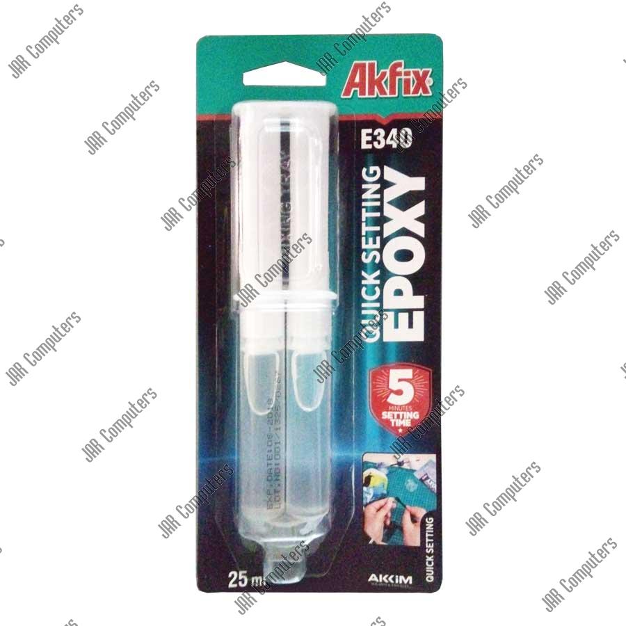ДВУКОМПОНЕНТНО ЕПОКСИДНО ЛЕПИЛО 5 мин Е340 AKFIX 25 мл | JAR Computers ДВУКОМПОНЕНТНО ЕПОКСИДНО ЛЕПИЛО 5 мин Е340 AKFIX 25 мл
