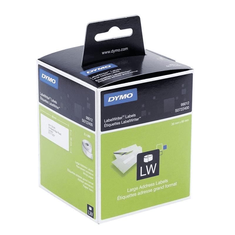 Етикети за адреси за евтикетни принтери Dymo Label 99012 / S0722400 - White - Double pack - PN S0722400 | JAR Computers Етикети за адреси за евтикетни принтери Dymo Label 99012 / S0722400 - White - Double pack - PN S0722400