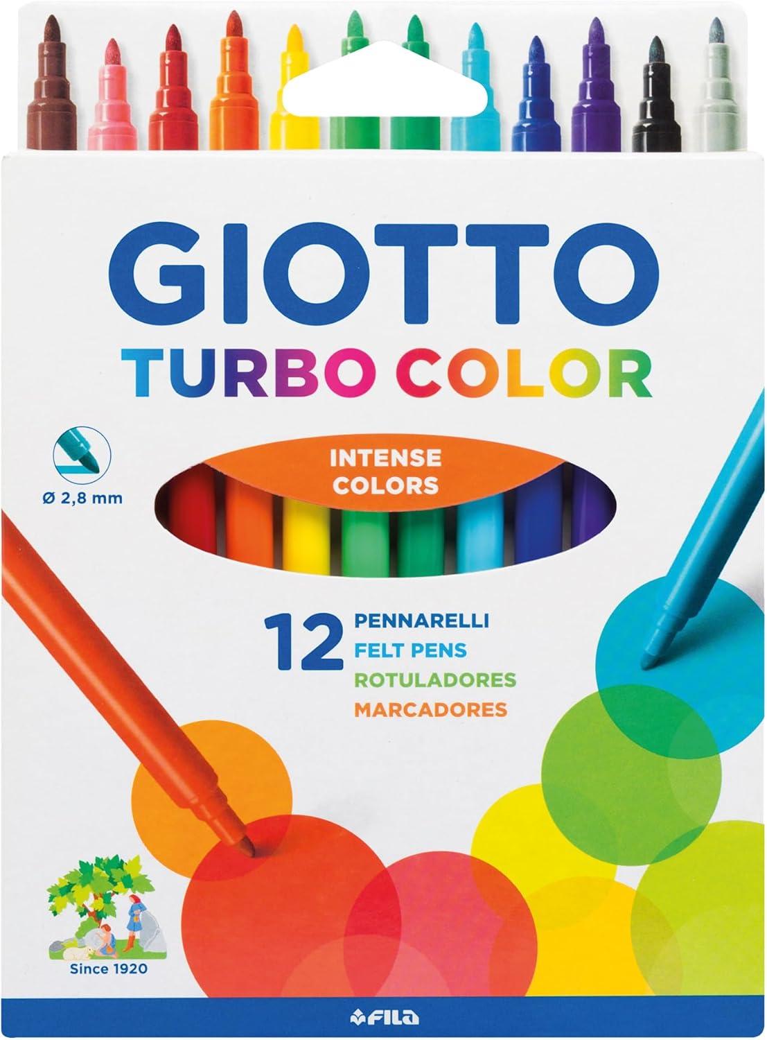 Флумастери GIOTTO Turbo Color, връх 2.8 мм, 12 цвята | JAR Computers Флумастери GIOTTO Turbo Color, връх 2.8 мм, 12 цвята