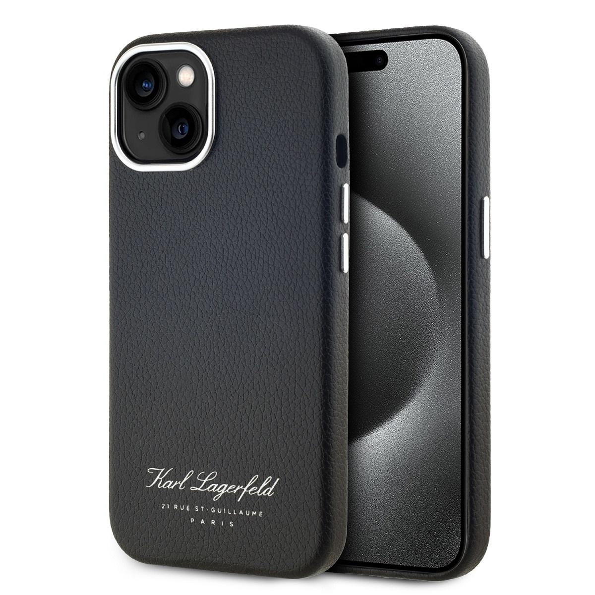 Karl Lagerfeld Калъф Apple iPhone 15, Grained PU Hotel RSG /черен/ - KLHCP15SPGWCMKHK | JAR Computers Karl Lagerfeld Калъф Apple iPhone 15, Grained PU Hotel RSG /черен/ - KLHCP15SPGWCMKHK