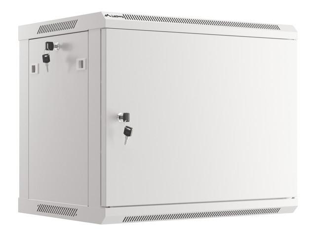 Lanberg rack cabinet 19" wall-mount 9U/600x450 for self-assembly with metal door grey (flat pack)
