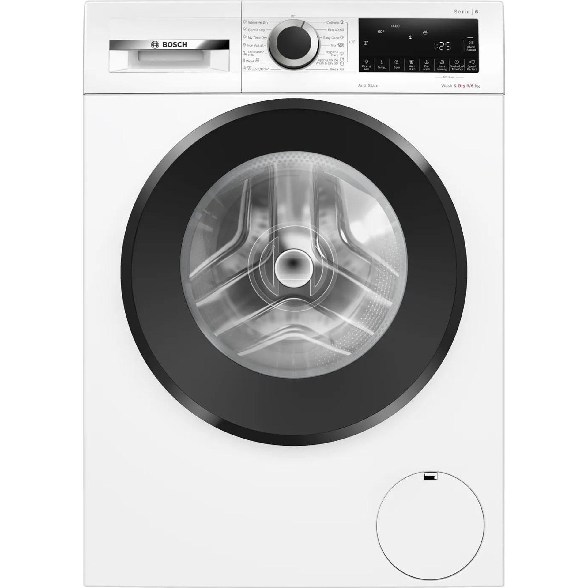 Пералня със сушилня Bosch WNG24401BY , 1400 об./мин., 9.00 kg, 6 kg, D , Бял