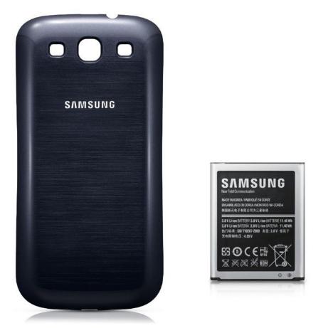 Резервна батерия 3000 mAh и заден капак за Galaxy S3 i9300 - Samsung Extended Battery Kit (тъмносин) | JAR Computers Резервна батерия 3000 mAh и заден капак за Galaxy S3 i9300 - Samsung Extended Battery Kit (тъмносин)