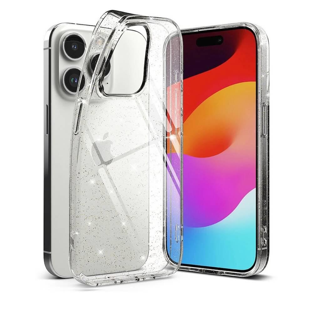 Силиконов (TPU) калъф за iPhone 15 Pro - Ringke Air Glitter Case (прозрачен) | JAR Computers Силиконов (TPU) калъф за iPhone 15 Pro - Ringke Air Glitter Case (прозрачен)