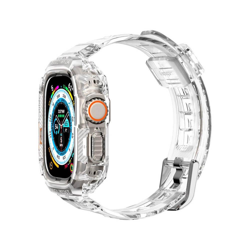 Удароустойчив TPU кейс с вградена каишка за Apple Watch Ultra, Ultra 2 49мм - Spigen Rugged Armor Case Pro (прозрачен) | JAR Computers Удароустойчив TPU кейс с вградена каишка за Apple Watch Ultra, Ultra 2 49мм - Spigen Rugged Armor Case Pro (прозрачен)