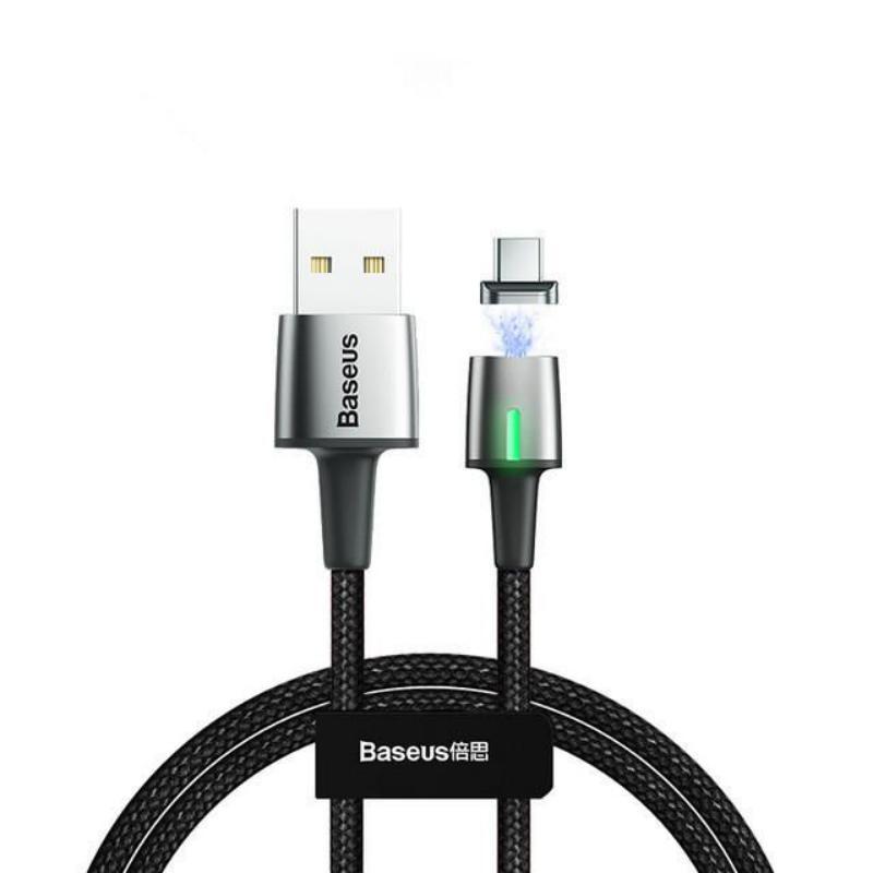 USB-C кабел с магнитен накрайник за устройства с USB-C (100 см) - Baseus Zinc Magnetic Cable (CATXC-A01) (черен) | JAR Computers USB-C кабел с магнитен накрайник за устройства с USB-C (100 см) - Baseus Zinc Magnetic Cable (CATXC-A01) (черен)