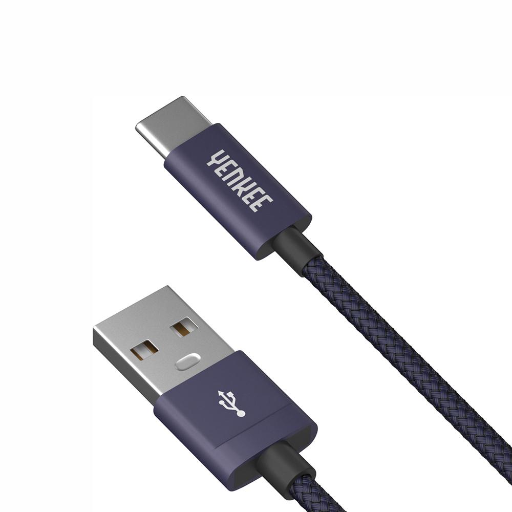 Yenkee Кабел 302 BE, USB-A Male към USB-C Male, 2 m, син | JAR Computers Yenkee Кабел 302 BE, USB-A Male към USB-C Male, 2 m, син