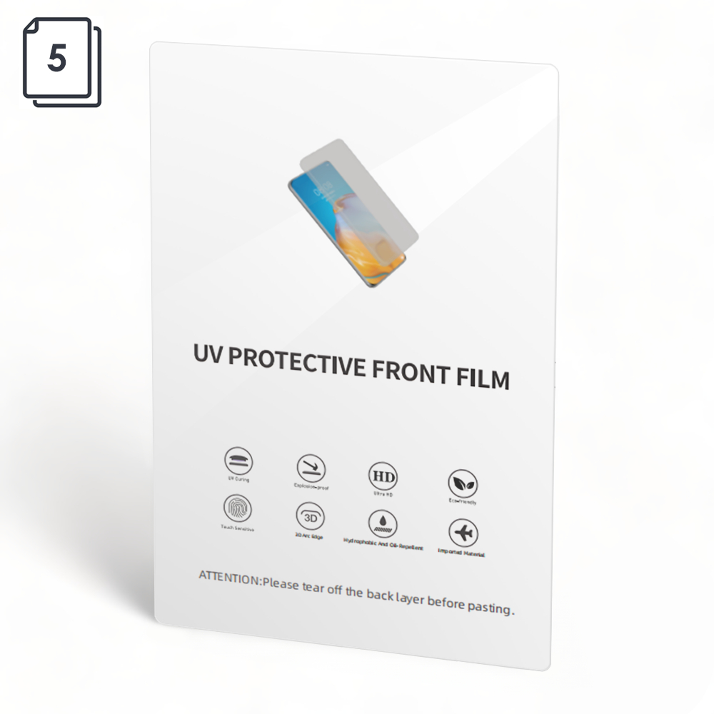 Защитно фолио за изрязване No brand, Хидрогел, 5 бр, UV PET, Clear, 180um, 120x180mm - 52738 | JAR Computers Защитно фолио за изрязване No brand, Хидрогел, 5 бр, UV PET, Clear, 180um, 120x180mm - 52738