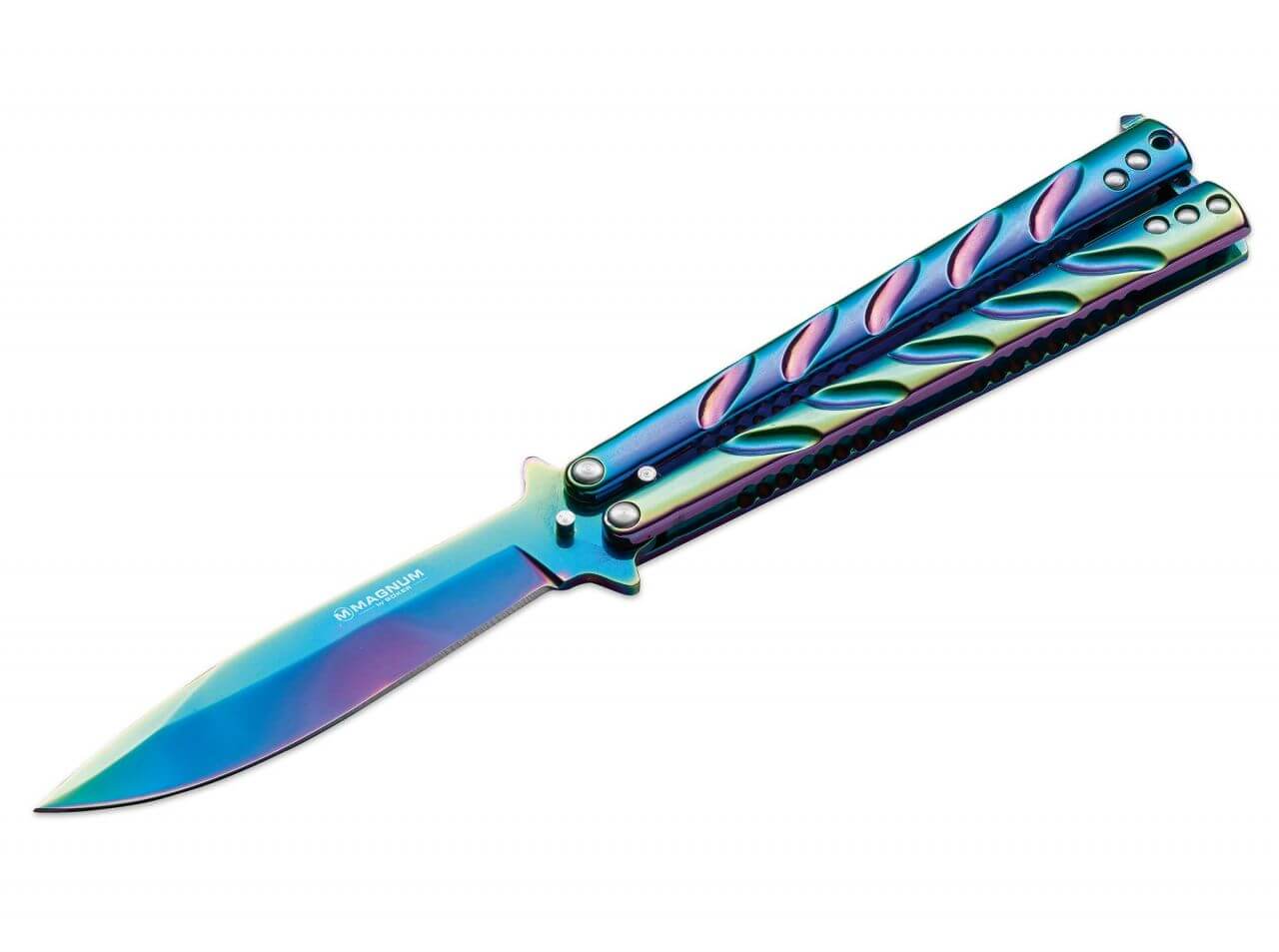 Джобен нож Boker Magnum Balisong Rainbow