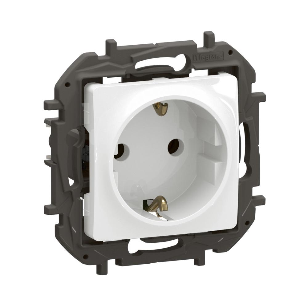 Контакт Шуко 2P+E 16A с винтови клеми Бял - Legrand Niloe New NP3121WH | JAR Computers Контакт Шуко 2P+E 16A с винтови клеми Бял - Legrand Niloe New NP3121WH