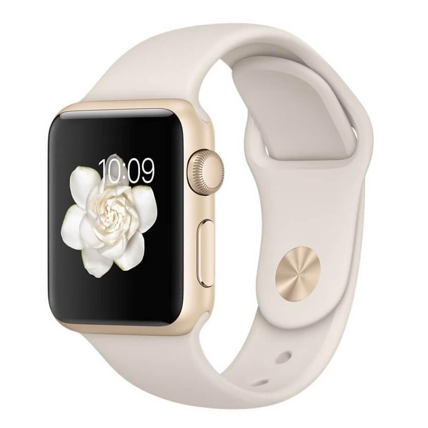 Оригинална силиконова каишка за Apple Watch 38мм, 40мм, 41мм, 42мм (2024) (reconditioned) - Apple Sport Band S/M & M/L 316L Gold Stainless Steel Pin (Apple Box) (бял) | JAR Computers Оригинална силиконова каишка за Apple Watch 38мм, 40мм, 41мм, 42мм (2024) (reconditioned) - Apple Sport Band S/M & M/L 316L Gold Stainless Steel Pin (Apple Box) (бял)