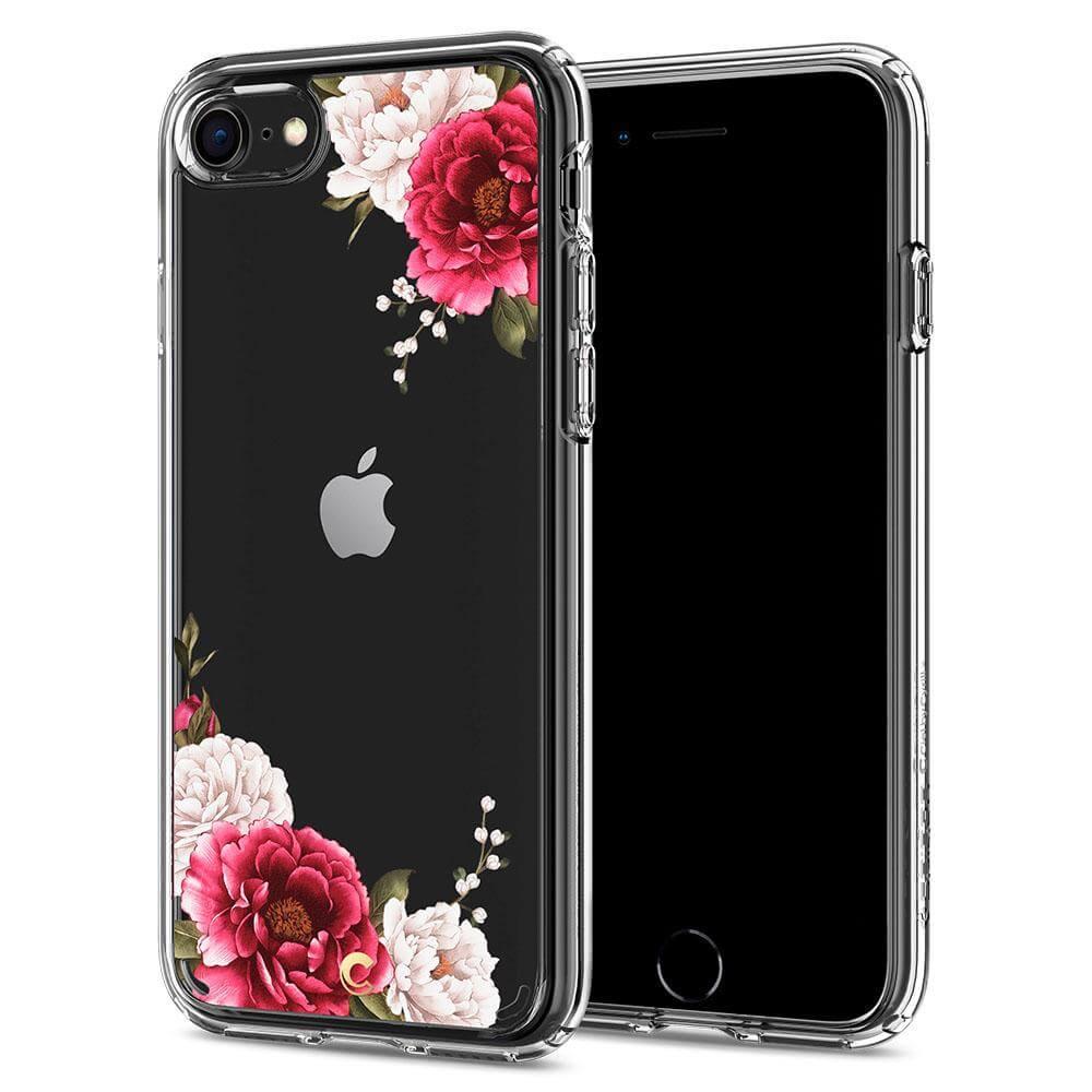 Дизайнерски удароустойчив кейс за iPhone SE (2022), iPhone SE (2020), iPhone 8, iPhone 7 - Spigen Ciel Red Floral Case (прозрачен) | JAR Computers Дизайнерски удароустойчив кейс за iPhone SE (2022), iPhone SE (2020), iPhone 8, iPhone 7 - Spigen Ciel Red Floral Case (прозрачен)