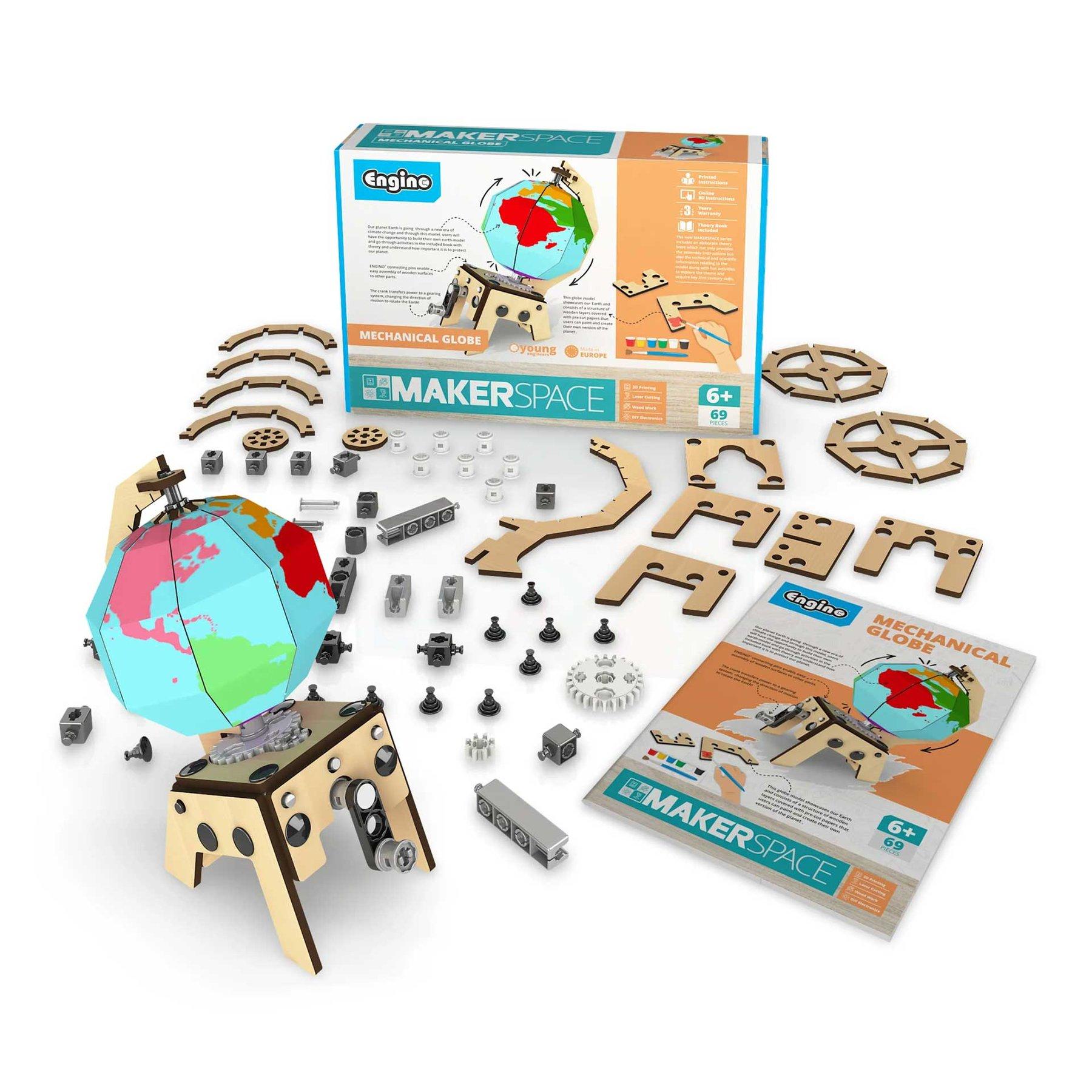 Engino Конструктор Makerspace DIY - Глобус | JAR Computers Engino Конструктор Makerspace DIY - Глобус