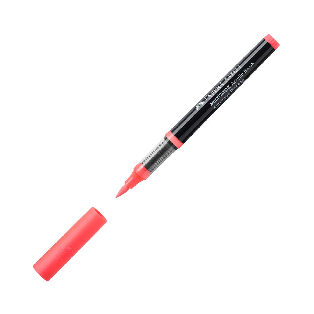 Faber-Castell Маркер-четка Multimark, акрилен, неоновооранжев