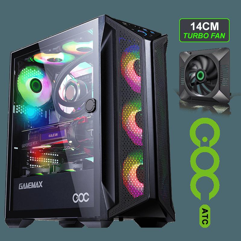 GameMax Computer Case Brufen C1 Black COC (COC is Cooling Over-Clocking, pre-installed | JAR Computers GameMax Computer Case Brufen C1 Black COC (COC is Cooling Over-Clocking, pre-installed