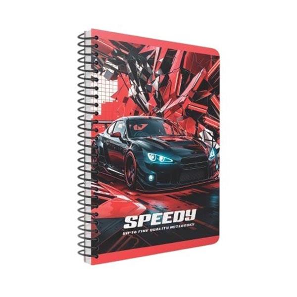 Gipta Тетрадка Speedy, A4, бяла хартия, на квадратчета, PP корица, със спирала, 80 листа