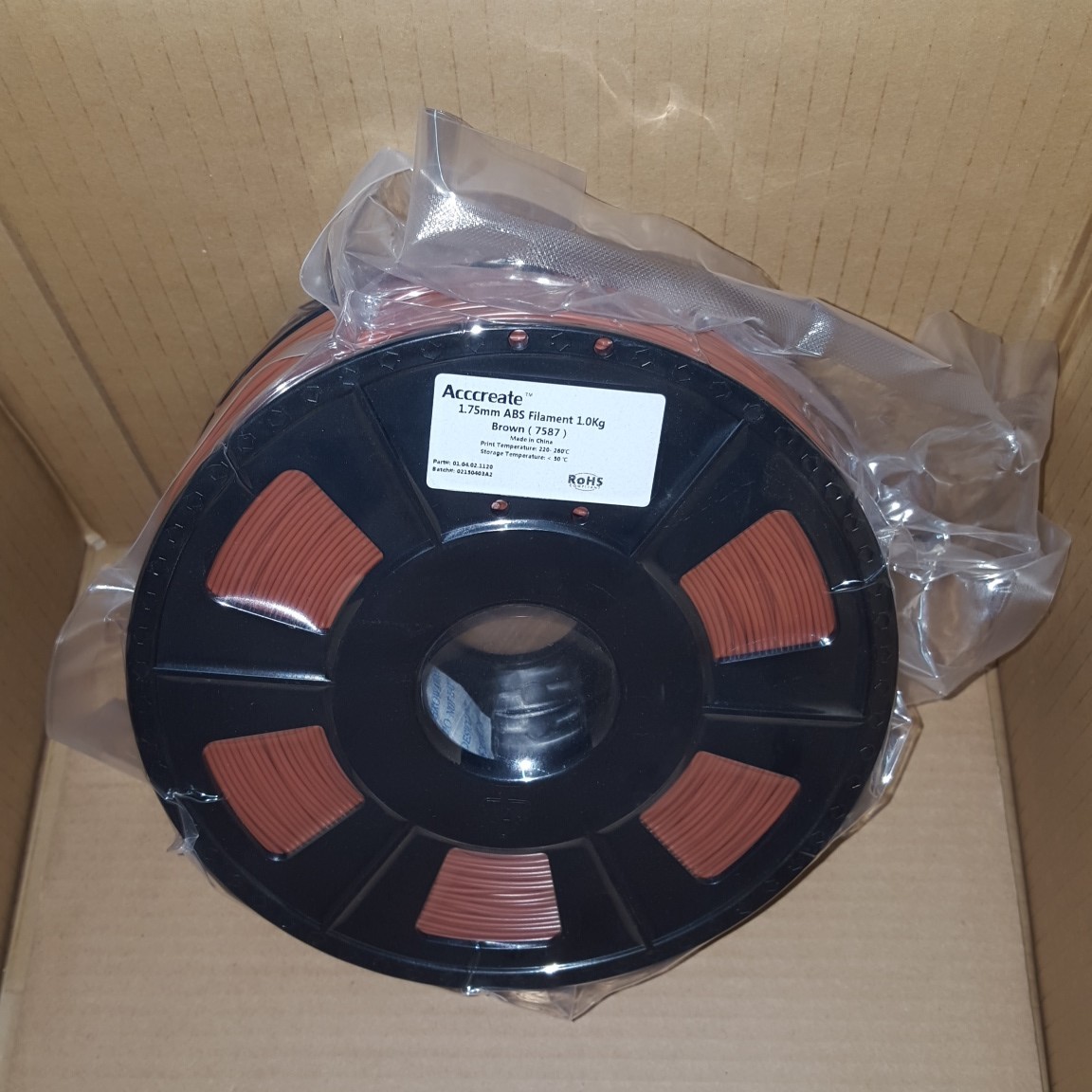 Консуматив за 3D принтер, ABS, 1.0 кг, 1.75 мм, Brown / 7587