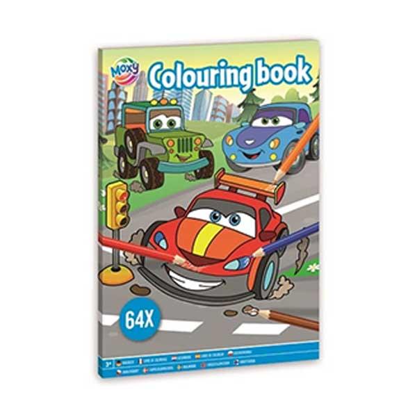 Moxy Книжка за оцветяване Коли, А4, 64 страници | JAR Computers Moxy Книжка за оцветяване Коли, А4, 64 страници