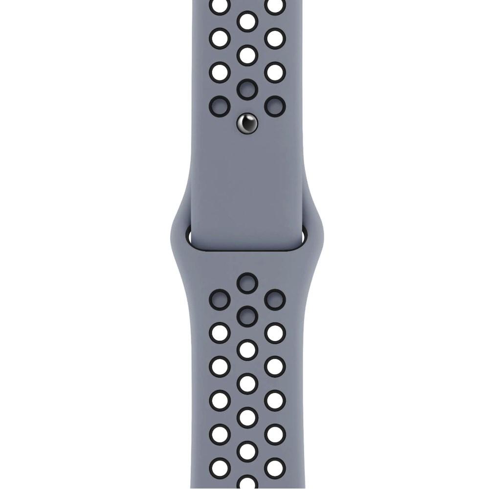 Оригинална силиконова каишка за Apple Watch 42мм, 44мм, 45мм, Ultra, Ultra 2 49мм - Apple Watch Nike Sport Band (сив-черен) | JAR Computers Оригинална силиконова каишка за Apple Watch 42мм, 44мм, 45мм, Ultra, Ultra 2 49мм - Apple Watch Nike Sport Band (сив-черен)