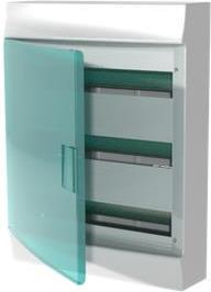 Табло за открит монтаж 3х18мод. Mistral41W с прозрачна врата и Н и РЕ клеми ABB | JAR Computers Табло за открит монтаж 3х18мод. Mistral41W с прозрачна врата и Н и РЕ клеми ABB