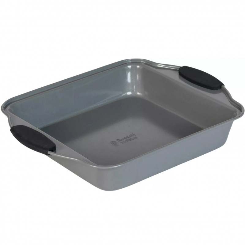 Тава за печене Russell Hobbs Pearlised RH01913EU7, 27 см, Незалепващо покритие, Силиконови дръжки, Сив
