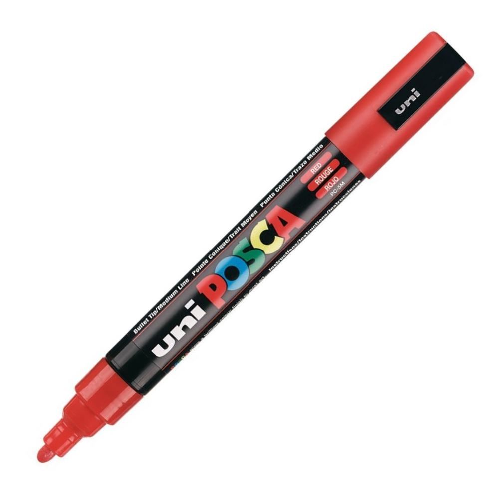 Uni-Ball Markers Posca Pc-5M Medium Red (PC5MMR) (UNIPC5MMR)