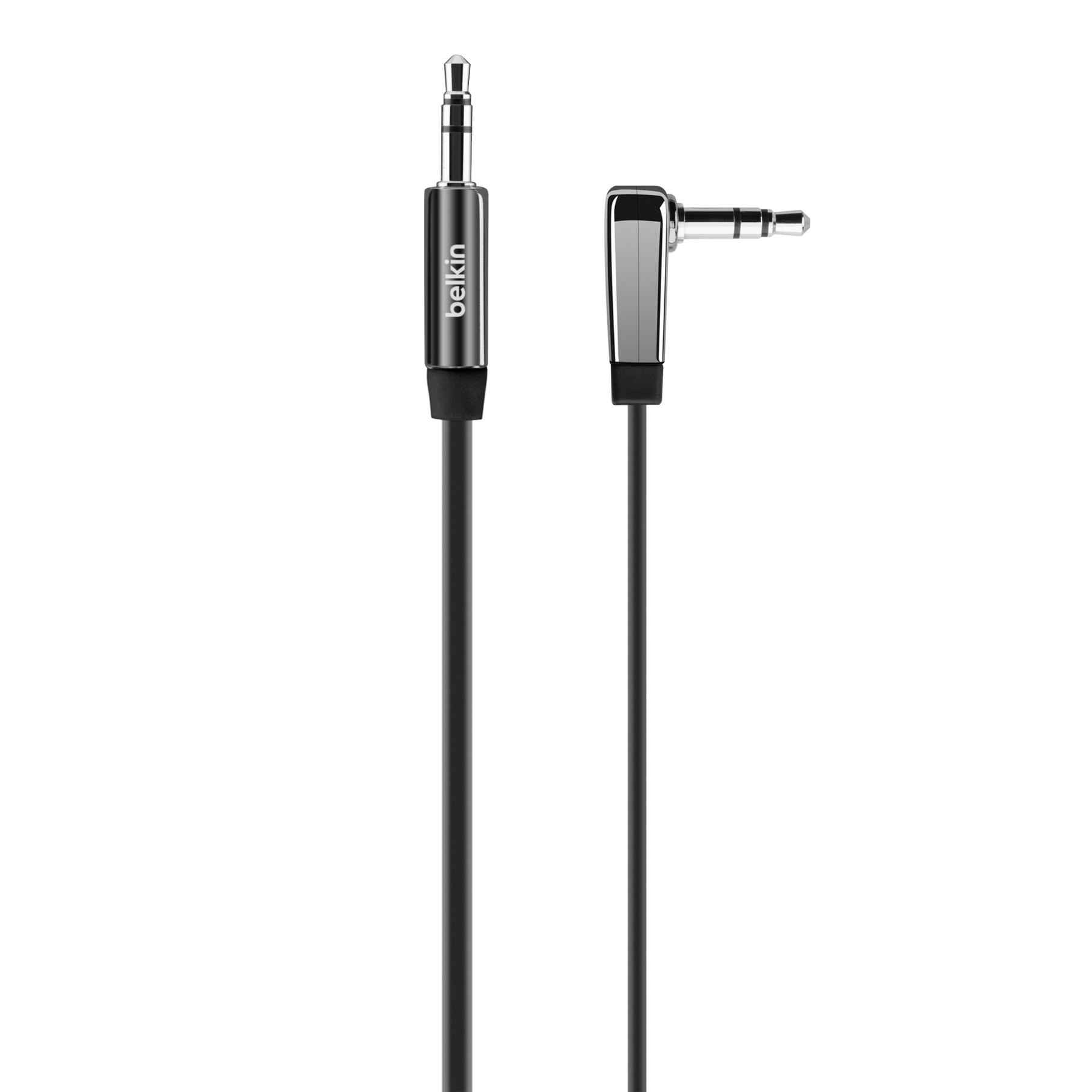 3.5 мм. аудио кабел 90 см. - Belkin Mixit Flat Audio (черен) | JAR Computers 3.5 мм. аудио кабел 90 см. - Belkin Mixit Flat Audio (черен)