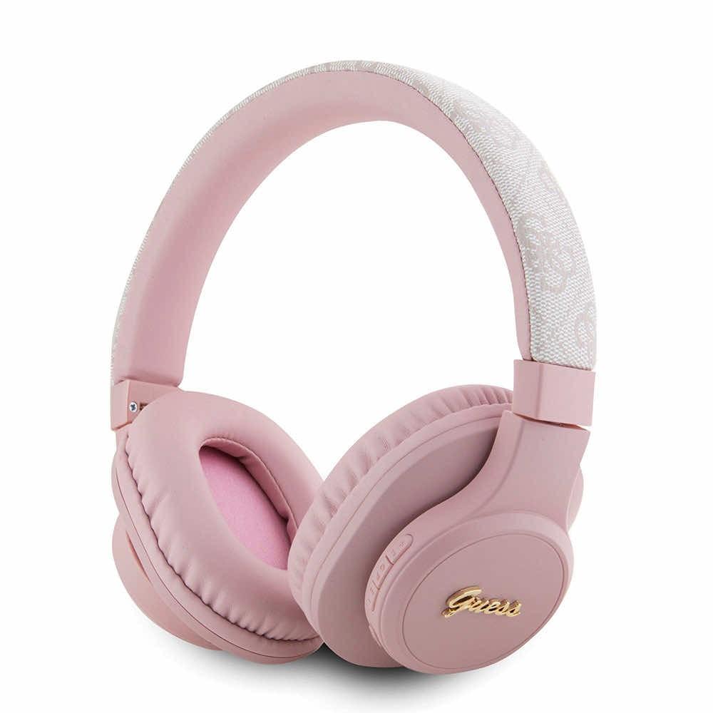 Безжични блутут слушалки с микрофон за мобилни устройства - Guess PU Leather 4G Tone on Tone Script Logo Bluetooth Headphones (розов) | JAR Computers Безжични блутут слушалки с микрофон за мобилни устройства - Guess PU Leather 4G Tone on Tone Script Logo Bluetooth Headphones (розов)