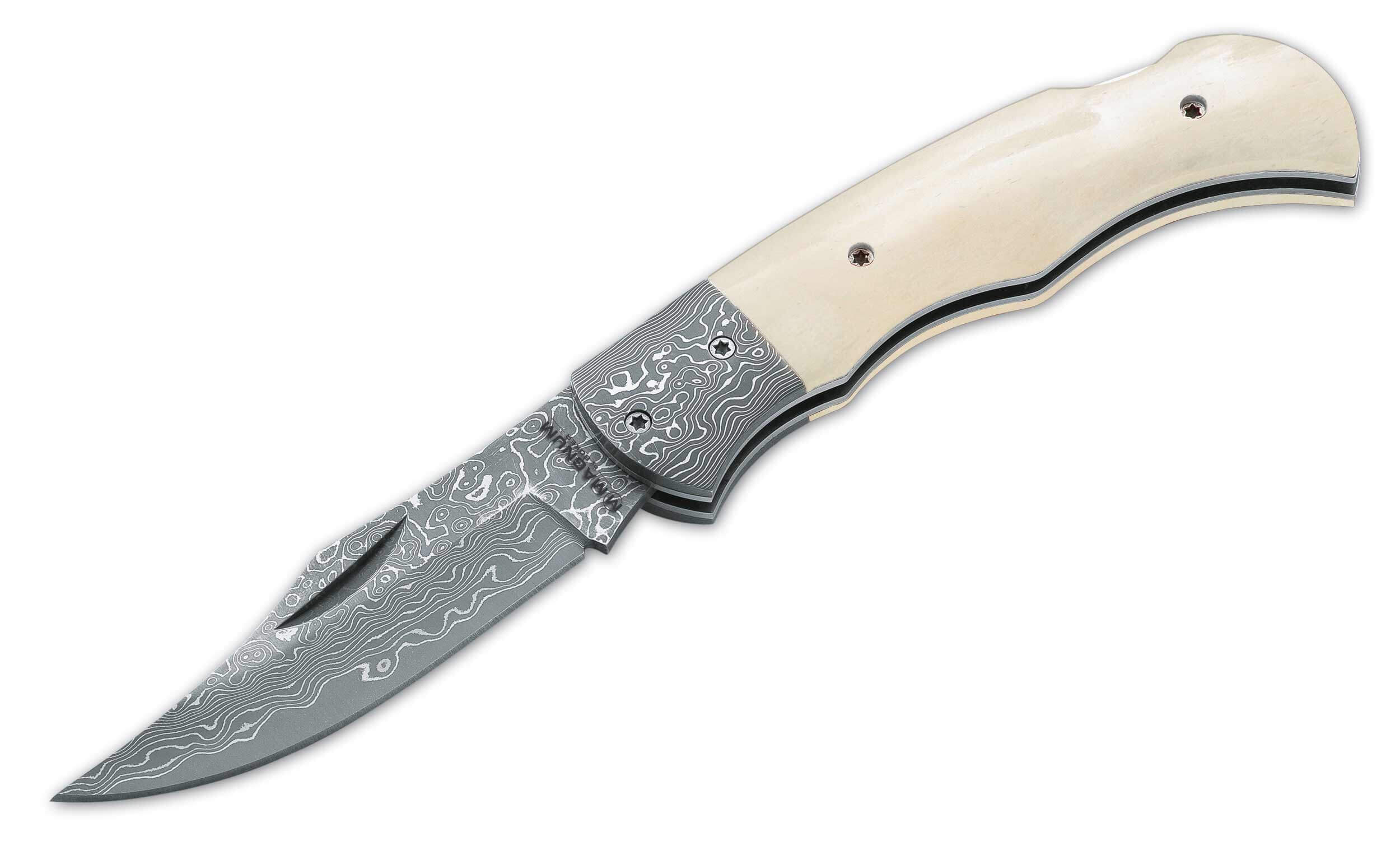 Джобен нож Boker Magnum Damascus Bone | JAR Computers Джобен нож Boker Magnum Damascus Bone